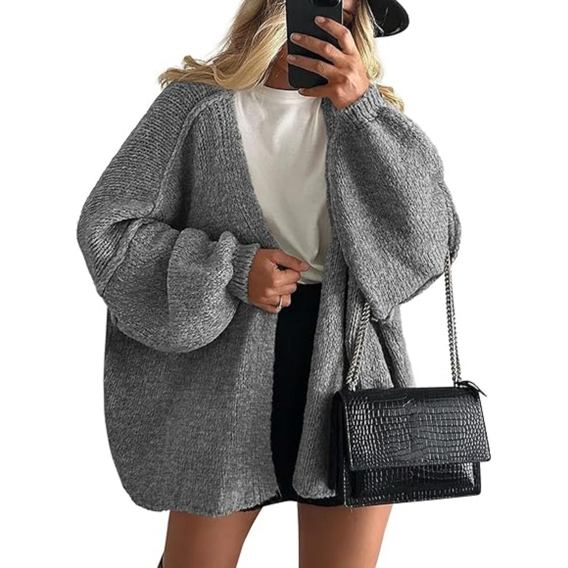 Women's loose cardigan sweater