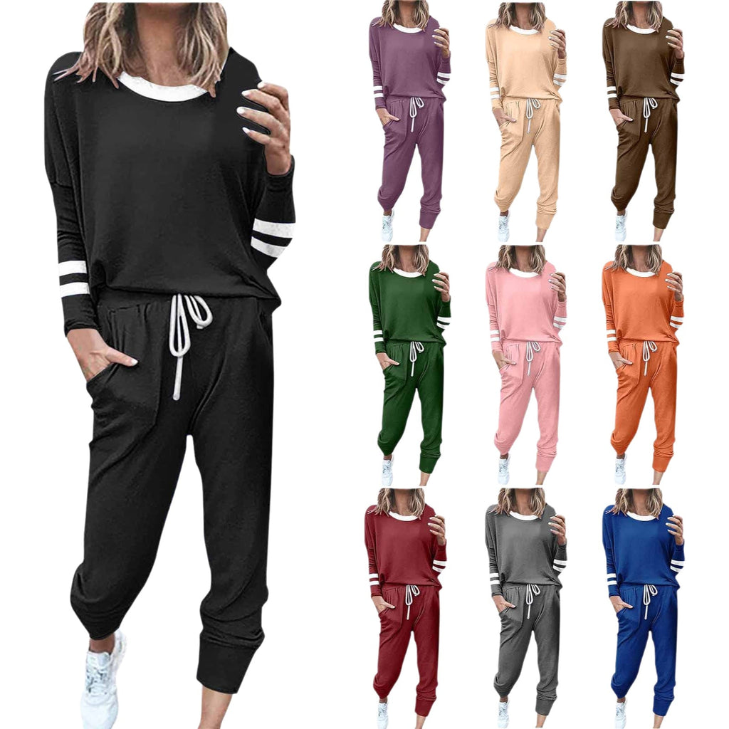 Color-blocked Comfortable Sports Suit