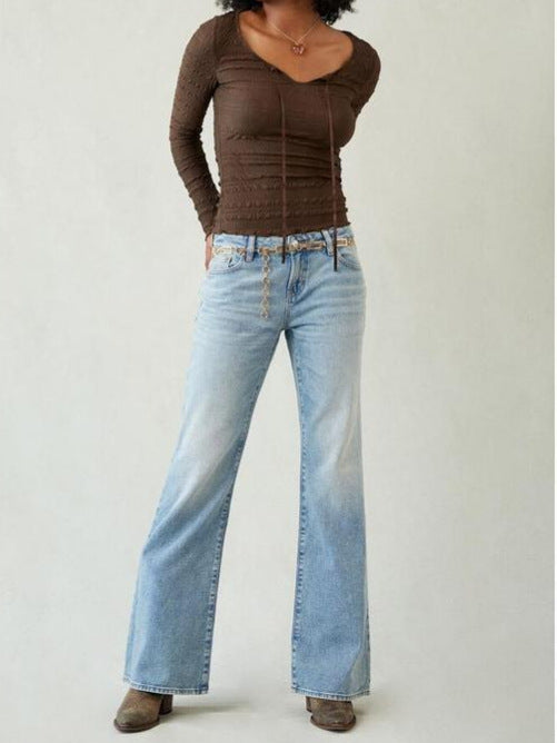 Comfortable loose straight leg jeans