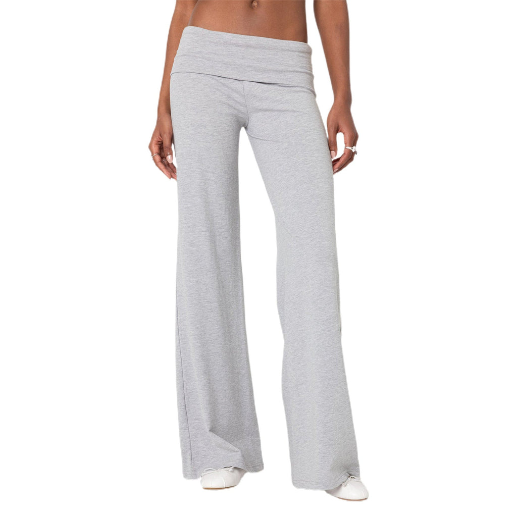 Slim-fit twill cotton pants