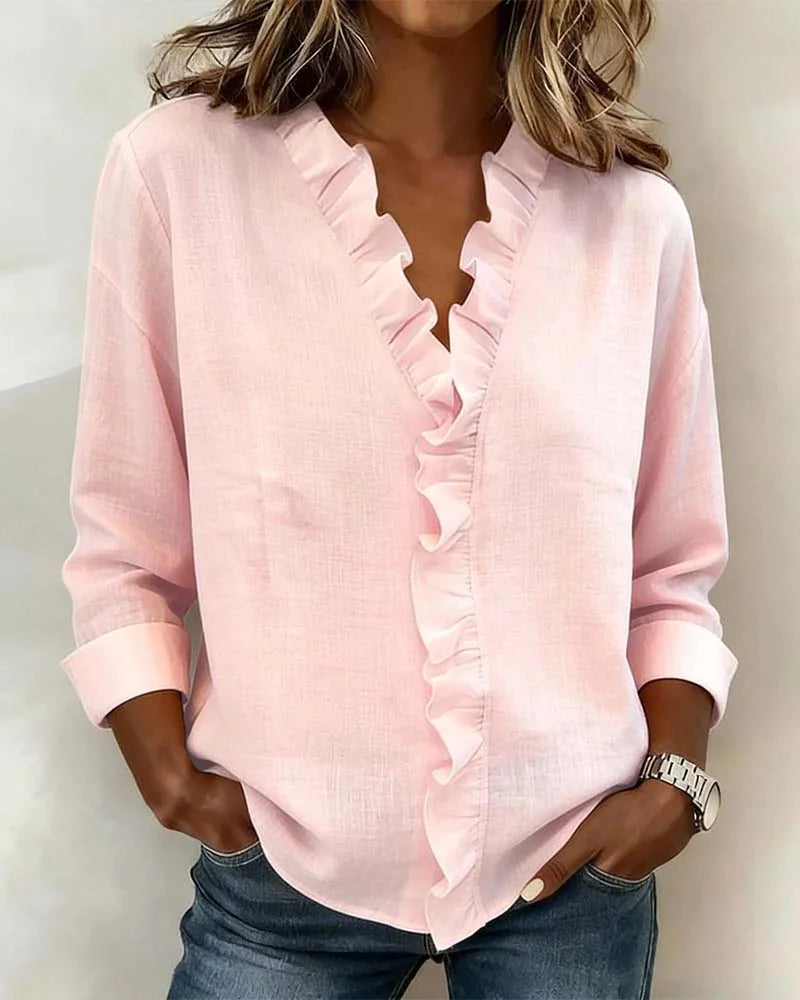 New Spring Women's Ruffled Shirt