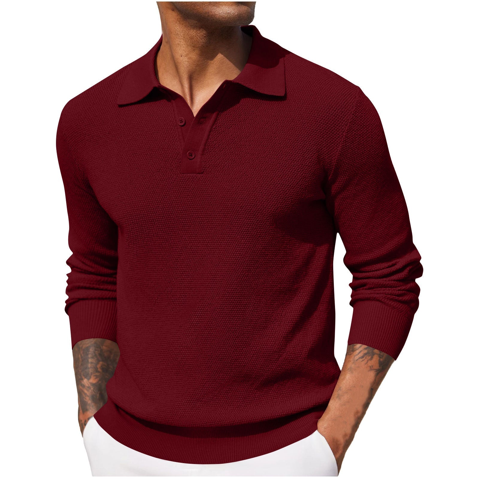 Classic Everyday V-Neck Polo Shirt