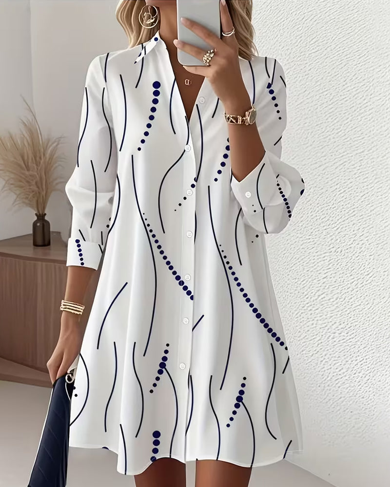 New wave-patterned dress