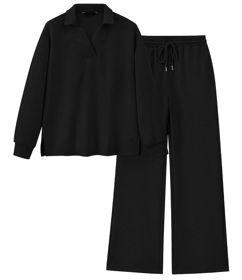 Textured casual and comfortable suit