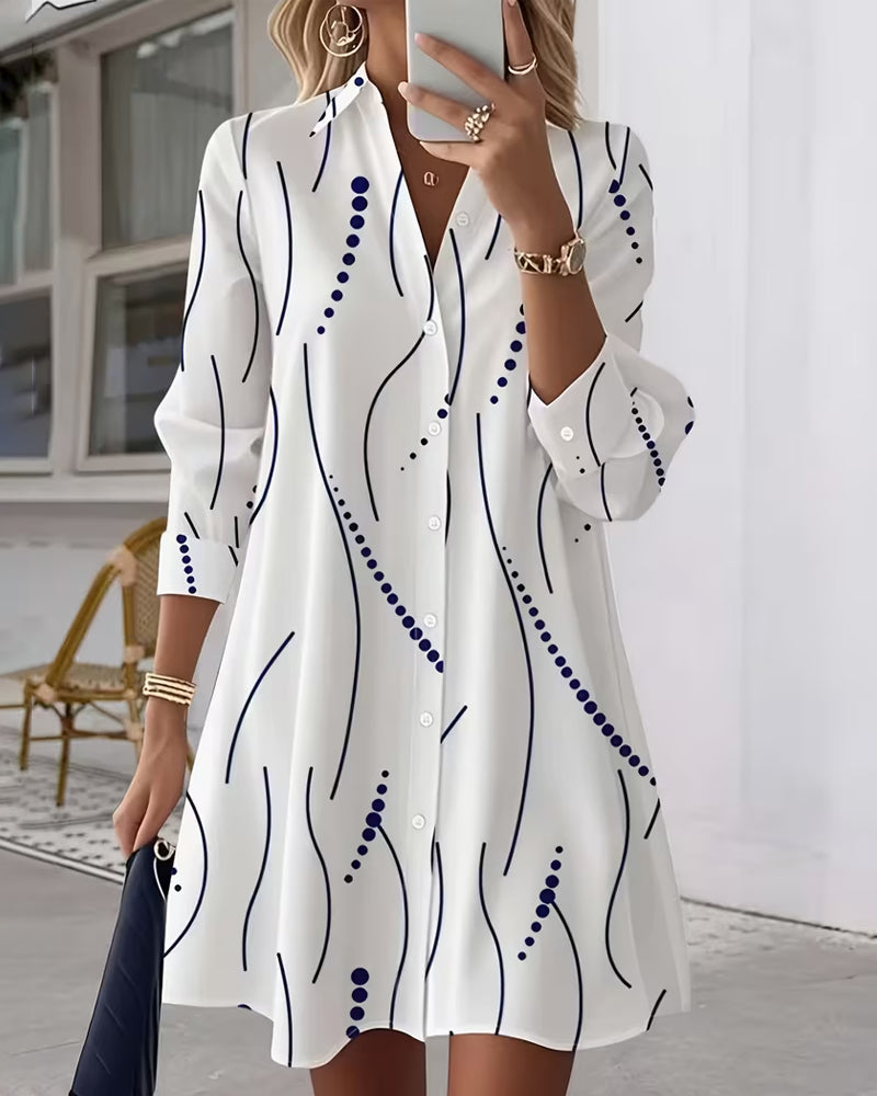 New wave-patterned dress