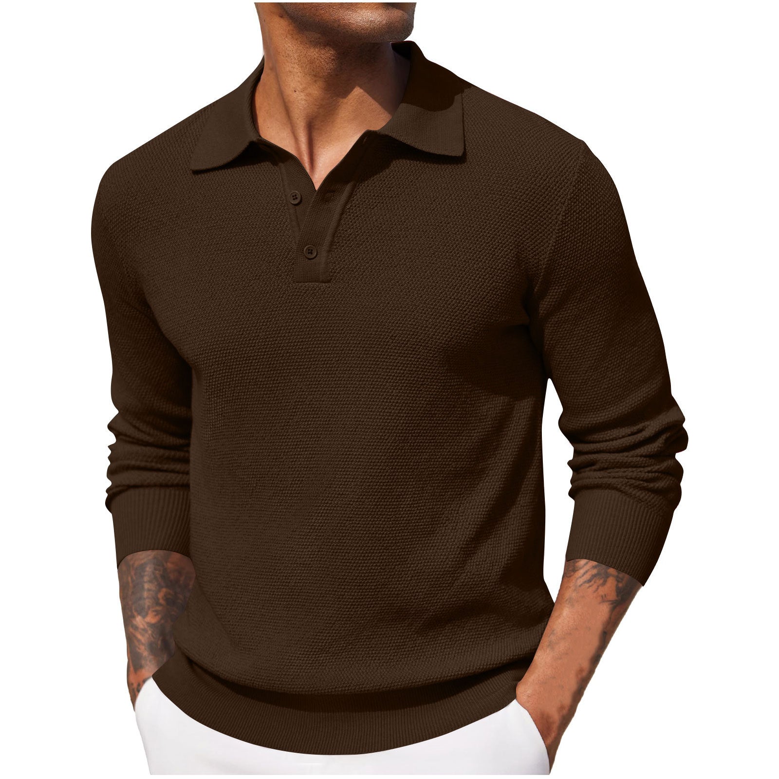 Classic Everyday V-Neck Polo Shirt